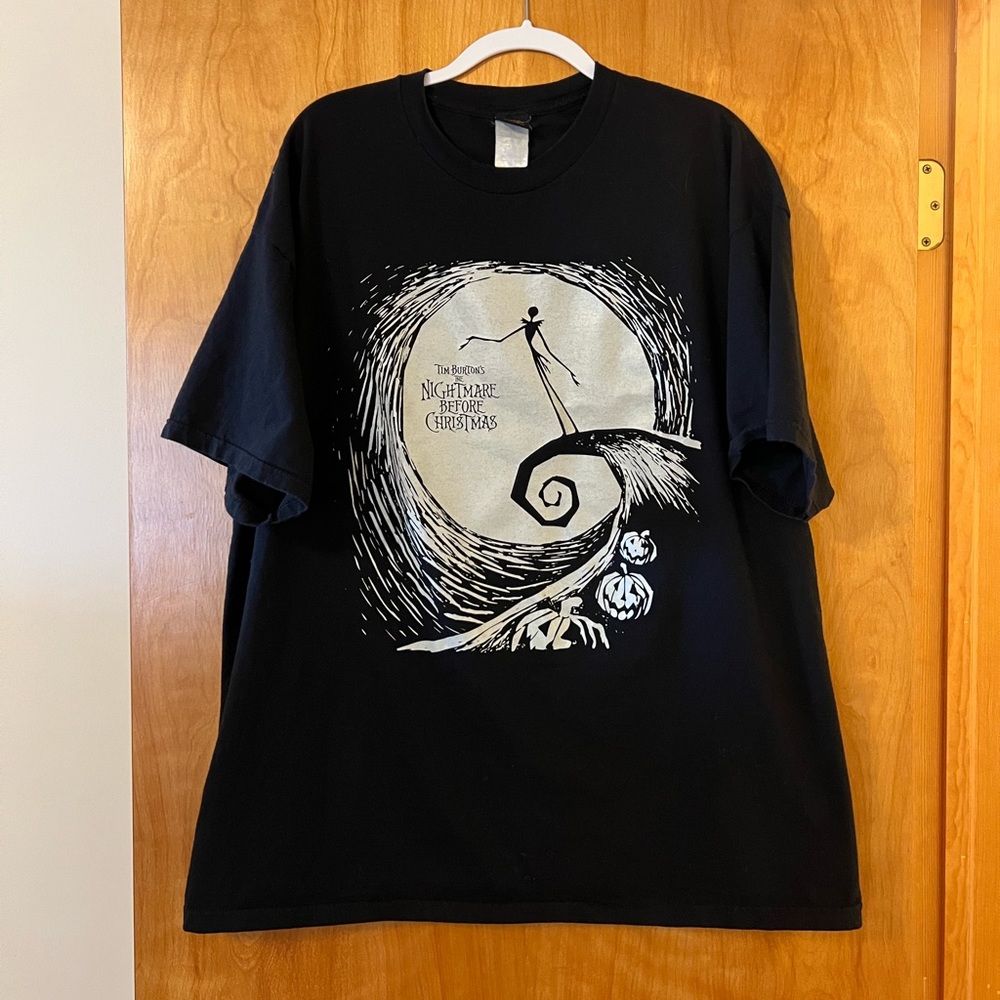 Tim Burton Disney The Nightmare Before Christmas Jack Skellington Black T-Shirt